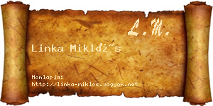 Linka Miklós névjegykártya