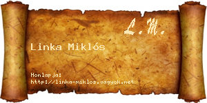 Linka Miklós névjegykártya