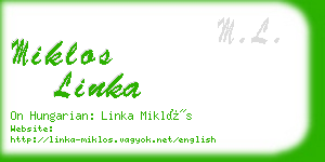 miklos linka business card